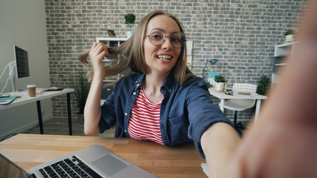 office worker using computer